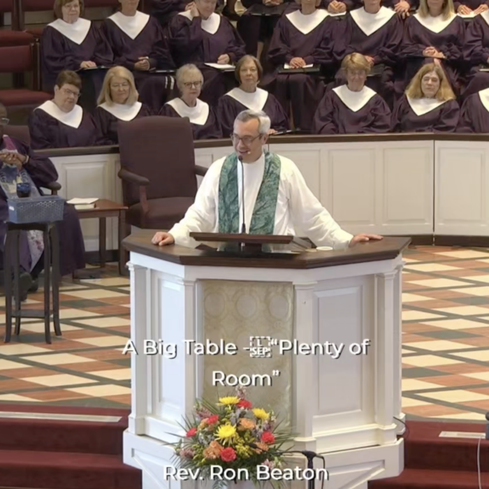 Rev. Ron Beaton Sermon 8.4.24 "A Big Table- Plenty of Room" Because with Jesus, there is always more than enough. Manchester United Methodist Church. Manchester, MO. USA. John 6:1-21 (NRSVUE)